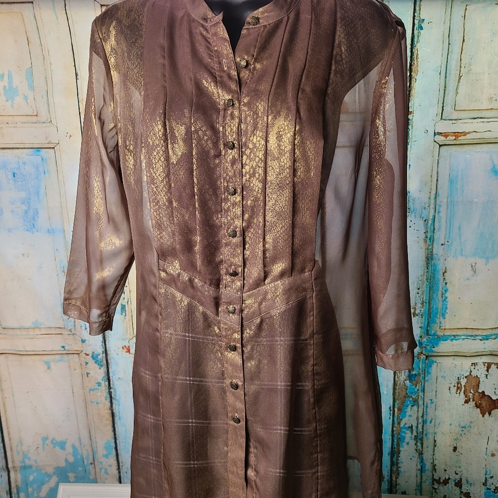 Python Pleated Theodora Tunic